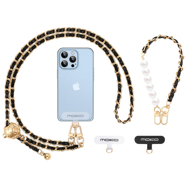 スマホアクセサリー miWatch Amazon.com: MoKo Universal Phone Lanyard, Pearl Beaded Cell Phone