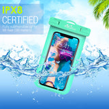 MoKo Waterproof Phone Pouch Holder,2 Pack Underwater Phone Case Dry Bag for iPhone 12 Mini/12 Pro, iPhone 11 Pro Max X/Xs/Xr/Xs Max,8, Samsung S21/S10/S9/S8 Plus, Note 10