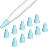 MoKo [10 Pack Pencil Tips Cover Fit iPad Pencil, Compatible with Apple Pencil 1st Gen/Pencil 2nd Generation, Pen Nibs Cover for Drawing Writing Anti-Slip Silicone Lightweight Protective Case, Pink