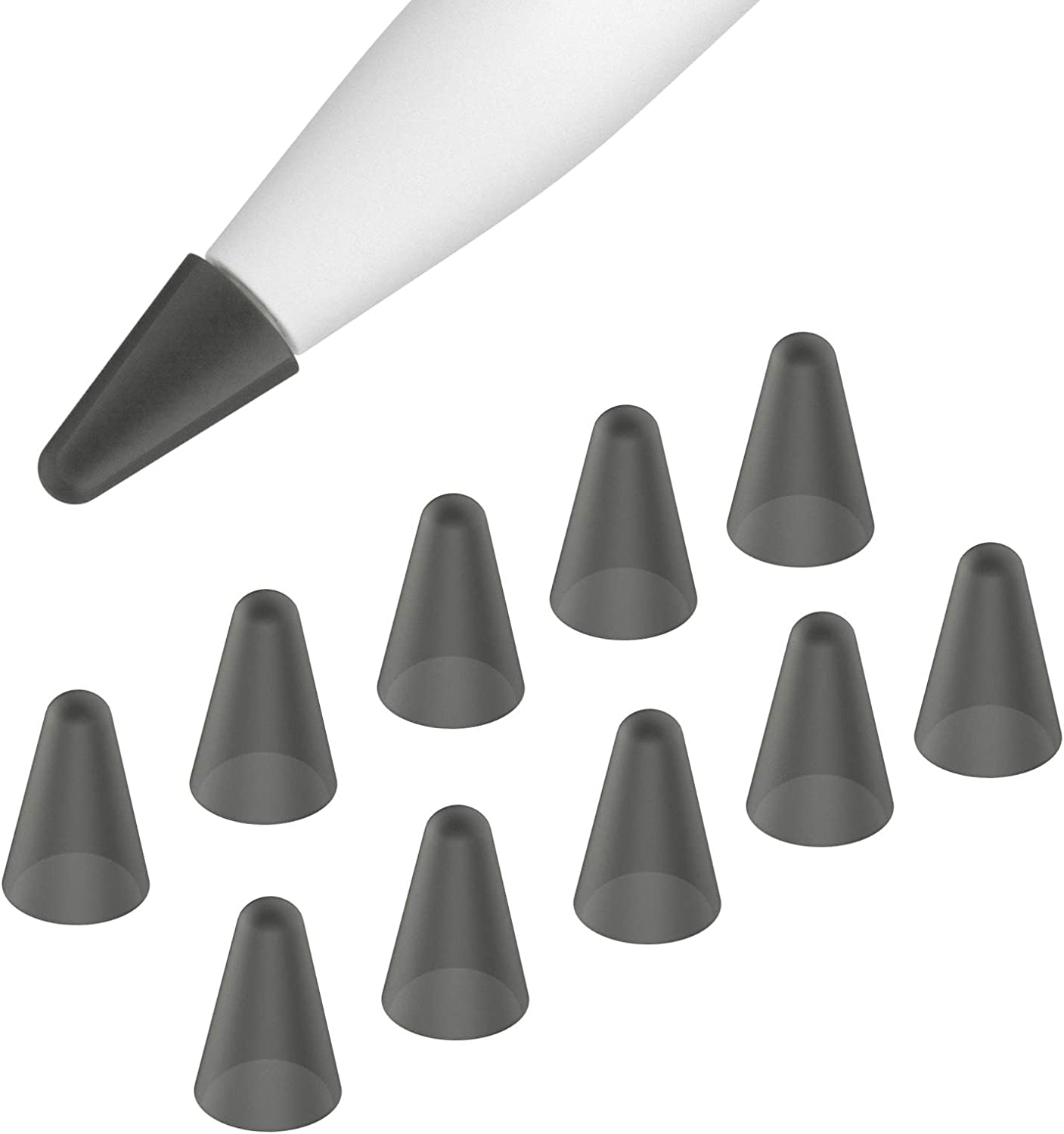 MoKo 10 Pack Pencil Tips Cover Fit iPad Pencil, Compatible with Apple Pencil 1st Gen/Pencil 2nd Generation,Pen Nibs Cover for Drawing Writing Anti-Slip Silicone Lightweight Protective Case,Multi Color