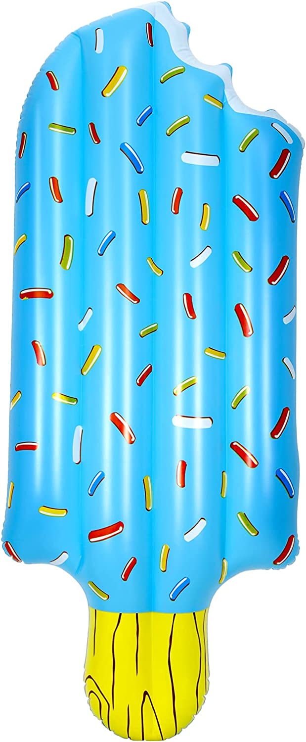 MoKo Inflatable Pool Floats Adults Kids, Ice Cream Floating Row Popsicle Float Raft Swimming Pool Float Bed Summer Beach Lounger Water Fun Party Decorations Supply
