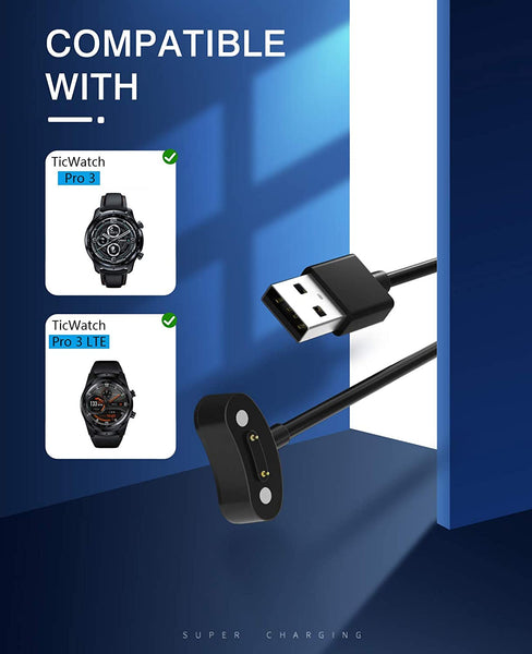 MoKo 2Pack Charger Compatible with TicWatch Pro Ultra GPS/Pro