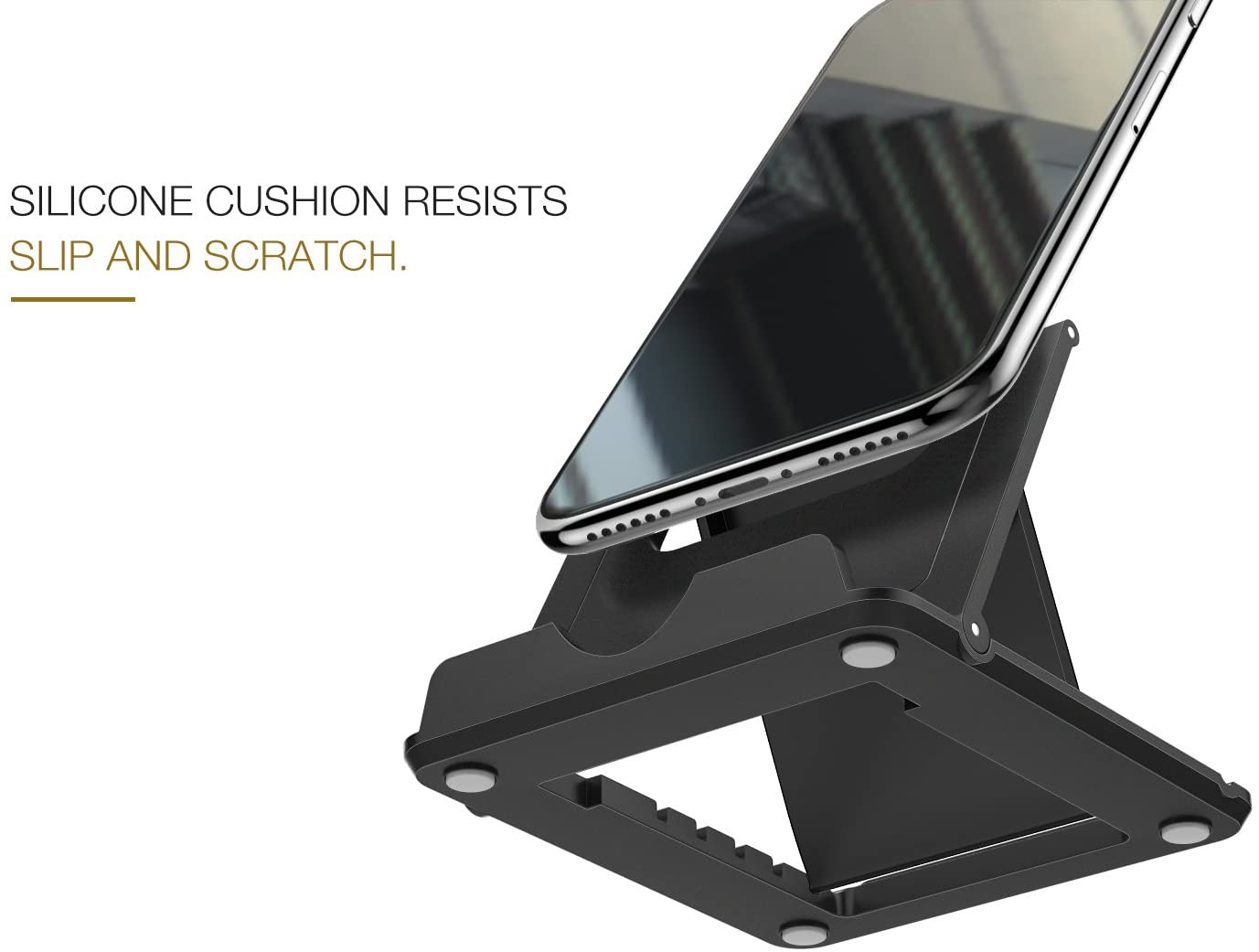 MoKo 2 Pack Phone/Tablet Stand, Foldable Desktop Holder for 4-11" Devices, Fit with iPhone 13 Pro Max/13, iPhone 12/12 pro Max/11, iPad Air 4/Mini 6 2021, iPad 9th 10.2, Galaxy S20, Black & Blue
