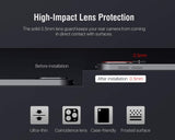 MoKo 2-Pack Camera Lens Protector Fit iPad Pro 12.9 2021/2020 & iPad Pro 11 2021/2020, Metal Frame Aluminum Alloy Sticker, Scratch-Resistant Plate Panel Back Rear Camera Protective Shield - Black