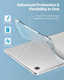 MoKo Case Compatible with Galaxy Tab A7 10.4" 2020, Ultra Clear Soft Flexible Transparent TPU Skin Bumper Back Cover Shell Fits Samsung Galaxy Tab A7 10.4 Inch 2020 Model (SM-T500/505/507), Clear