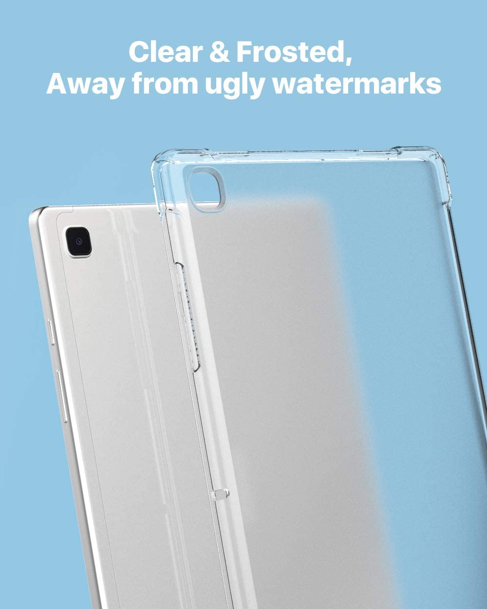 MoKo Case Compatible with Galaxy Tab A7 10.4" 2020, Ultra Clear Soft Flexible Transparent TPU Skin Bumper Back Cover Shell Fits Samsung Galaxy Tab A7 10.4 Inch 2020 Model (SM-T500/505/507), Clear