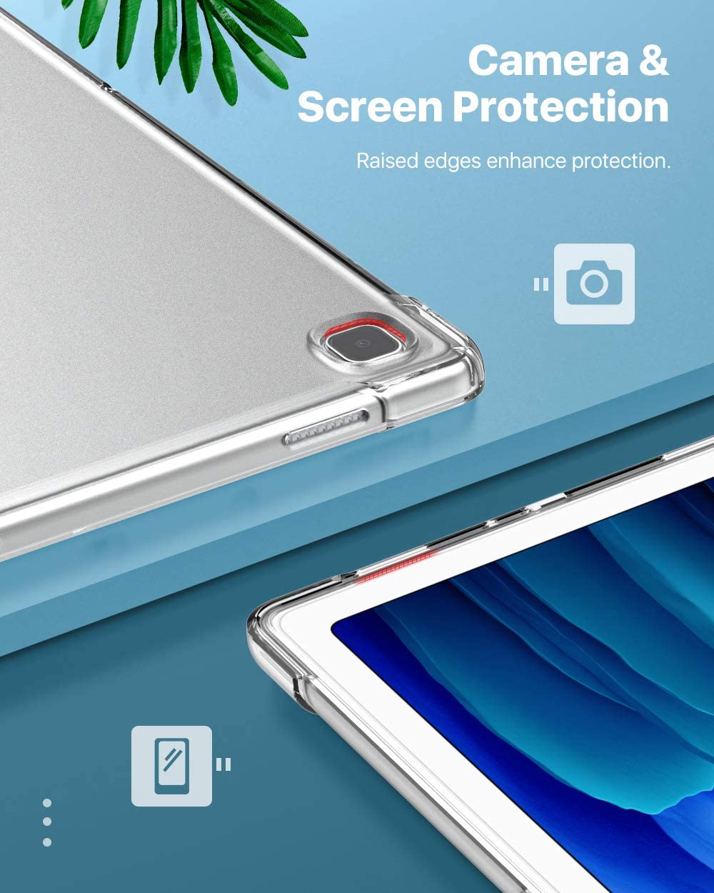 MoKo Case Compatible with Galaxy Tab A7 10.4" 2020, Ultra Clear Soft Flexible Transparent TPU Skin Bumper Back Cover Shell Fits Samsung Galaxy Tab A7 10.4 Inch 2020 Model (SM-T500/505/507), Clear