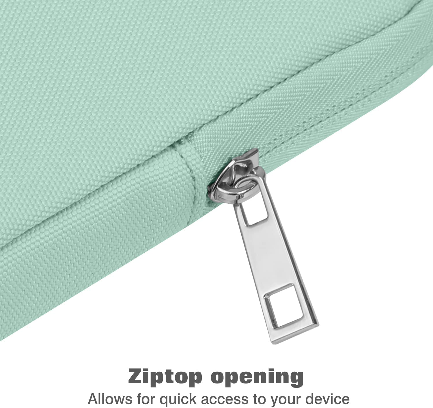 MoKo 7-8 Inch Tablet Sleeve Bag, Polyester Pouch Cover Case Fits iPad Mini (6th Gen) 8.3" 2021, iPad Mini 5/4/3/2/1, Galaxy Tab S2 8.0, Tab A 8.0, ZenPad Z8s 7.9, Mint Green