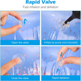 MoKo Swim Rings with Glitter, 90cm Diameter Inflatable Pool Float Swimming Pool Float Tube Round Shaped Swimming Tube Water Fun Beach Pool Toys for Summer Party for Kids Adults - Blue