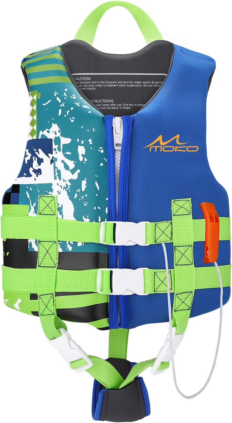 MoKo Swimming Vest for Kids, Children Swim Vests Water Activity Equipment Cute Pattern Watersports Swimming Device for Toddlers Boys Girls 50-90 lbs(L Size) 37-50 lbs (M Size)