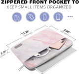MoKo 11 Inch Tablet Sleeve Bag Carrying Case Fits iPad air 5 10.9 inch 2022, iPad Pro 11 2021-2018, iPad 9/8/7th Gen 10.2, iPad Air 4 10.9/Air 3 10.5, Tab S8 11"/Tab A 10.1, Tab S6, Pink Gray Marble