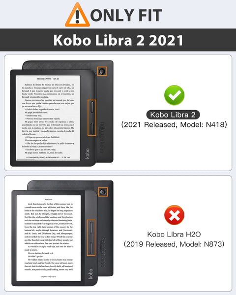 MoKo Case for Kobo Libra Colour 7 2024 Release, Ultra Slim Lightweight with Auto Wake/Sleep Cover Folio Case for Kobo Libra Colour 7 2024, Agave Green