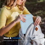 MoKo 8-9 Inch Tablet Sleeve, Fits iPad Mini 6 5/4/3/2/1, Galaxy Tab A7 Lite 8.7/Tab A 8.0/Tab A 8.4, Tab 8.0,Protective Bag Carrying Case with Slanted Pocket, Misty Blue