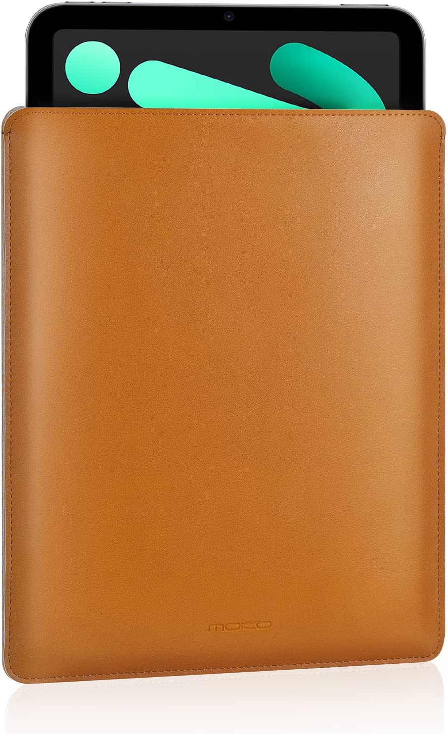 MoKo 7-8 Inch Tablet Sleeve, PU Leather Briefcase Slim Stylish Case Pouch Fit with iPad Mini (6th Gen) 8.3" 2021, iPad Mini 5/4/3/2/1, Galaxy Tab S2 8.0, Tab A 8.0, ZenPad Z8s 7.9, Brown