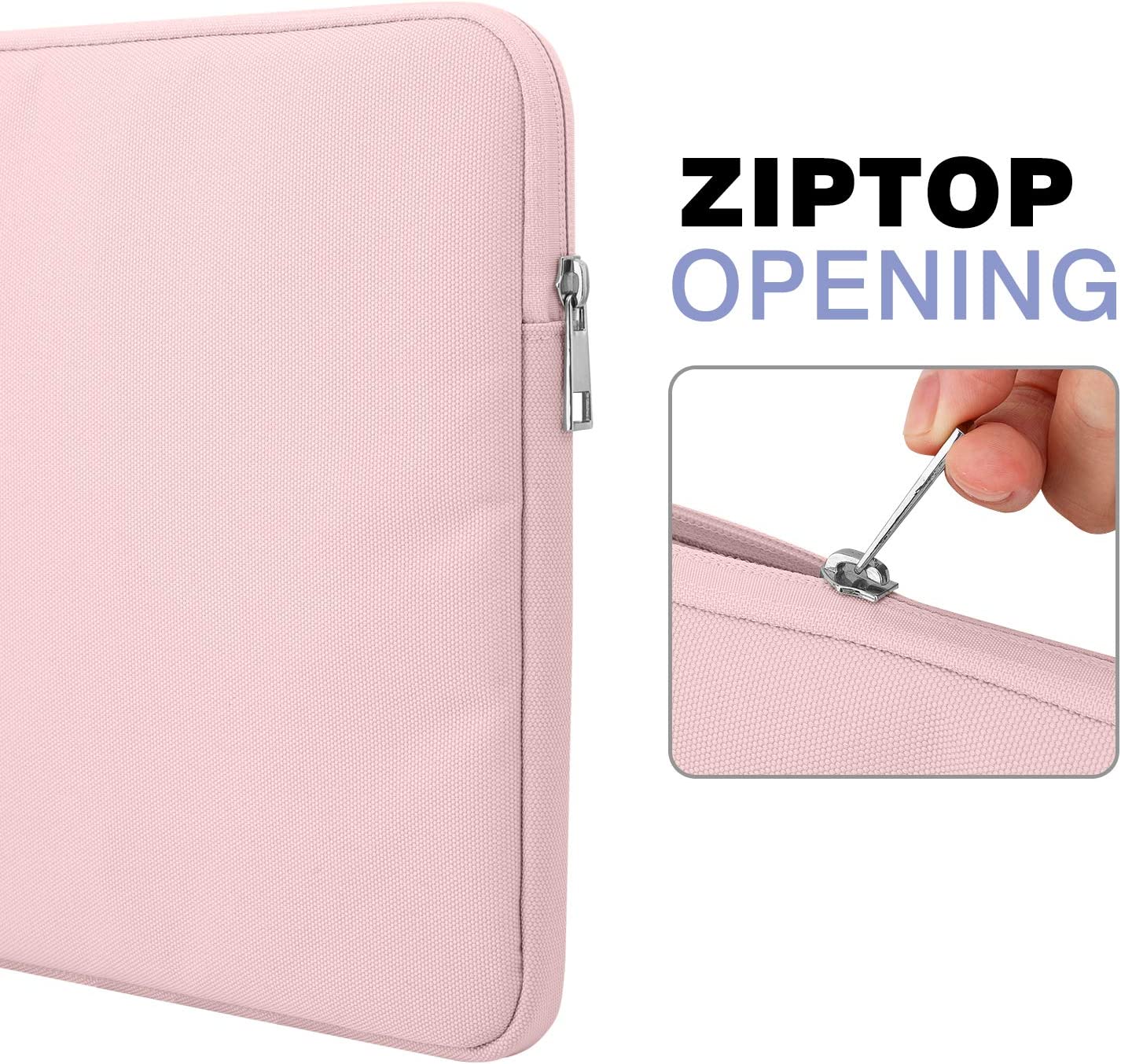 MoKo 11 Inch Tablet Sleeve Bag Carrying Case Fits iPad air 5 10.9 inch 2022, iPad Pro 11 2021-2018, iPad 9/8/7th Gen 10.2, iPad Air 4 10.9/Air 3 10.5, Tab S8 11"/Tab A 10.1, Tab S6, Pink