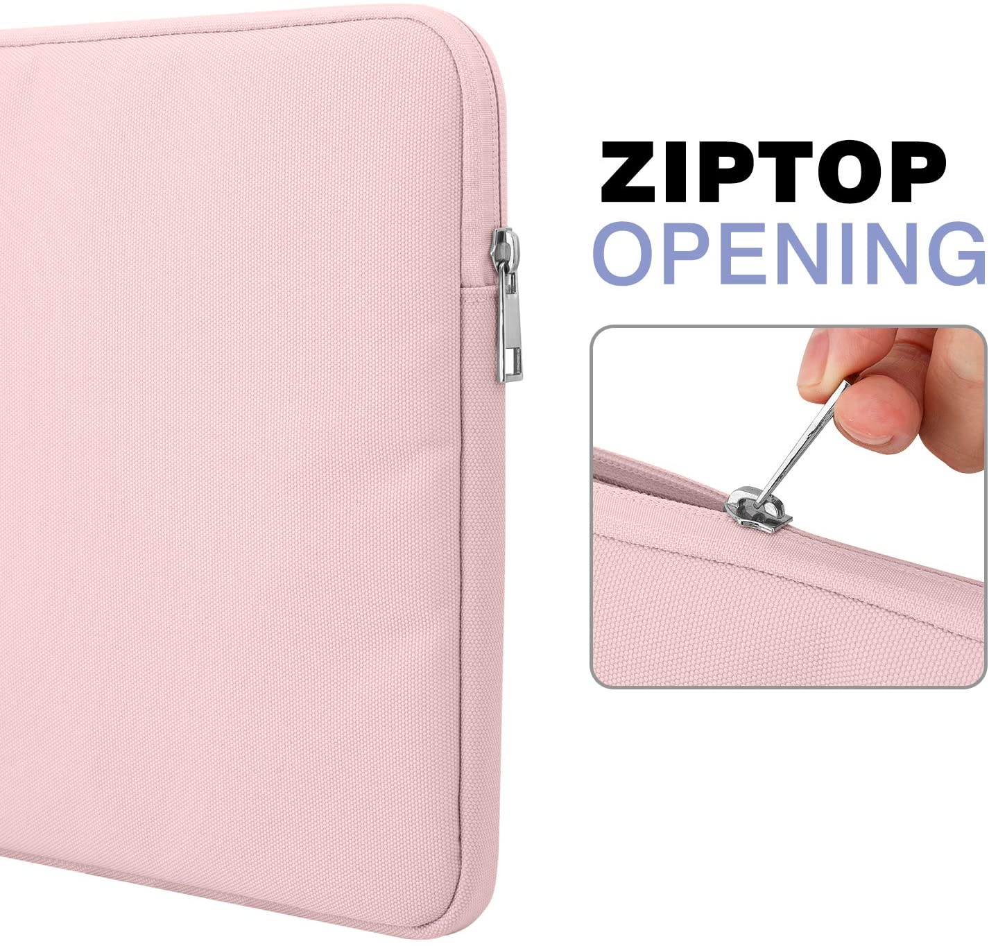 MoKo 13-13.3 Inch Laptop Sleeve Fits Tab S8+ 12.4", Surface pro 8 MacBook Pro M1 Pro/M1 Max 14.2 2021/Pro 13”, iPad Pro 12.9 2021/2020, Notebook Computer Case Cover Bag with Pocket, Pink