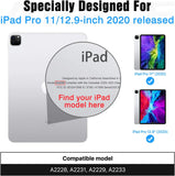 MoKo 2-Pack Camera Lens Protector Fit iPad Pro 12.9 2021/2020 / iPad Pro 11 2021/2020Metal Frame Aluminum Alloy Sticker, Scratch-Resistant Plate Panel Rear Camera Protective Shield - Black & Silver