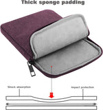 MoKo 12.9 Inch Laptop Sleeve Case Fits iPad Pro 12.9 2021-2018, iPad Pro 12.9 2017/2015, Tab S8+ 12.4", Surface Laptop Go 12.4", Polyester Bag Fit with Apple Pencil and Smart Keyboard, Purple