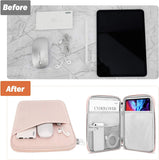 MoKo 9-11 Inch Tablet Sleeve Case, Fits iPad air 5 10.9" 2022, iPad Pro 11 2021-2018, iPad 10.2 2021-2019, iPad Air 4 10.9, Tab S8/A7, Protective Bag Carrying Case with Pocket, Pink