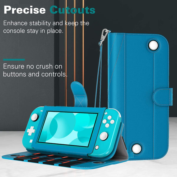 MoKo Case Compatible with Nintendo Switch Lite, PU Leather Anti