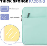 MoKo 13-13.3 Inch Laptop Sleeve Fits Surface pro 8 MacBook Pro M1 Pro/M1 Max 14.2 2021, MacBook Pro 13β, iPad Pro 12.9 2021/2020, Notebook Computer Case Cover Bag with Pocket, Mint Green