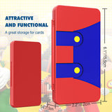 MoKo 24 Game Card Case Compatible with Nintendo Switch OLED 2021/Switch/Switch Lite, Switch Games Holder case for Switch Game Card & SD Card, Slim & Portable Game Card Storage Box, Mario Red