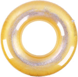 MoKo Swim Rings with Glitter, 90cm Diameter Inflatable Pool Float Swimming Pool Float Tube Round Shaped Swimming Tube Water Fun Beach Pool Toys for Summer Party for Kids Adults - Blue