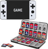 MoKo 24 Game Card Case Compatible with Nintendo Switch OLED 2021/Switch/Switch Lite, Switch Games Holder case for Switch Game Card & SD Card, Slim & Portable Game Card Storage Box, Mario Red