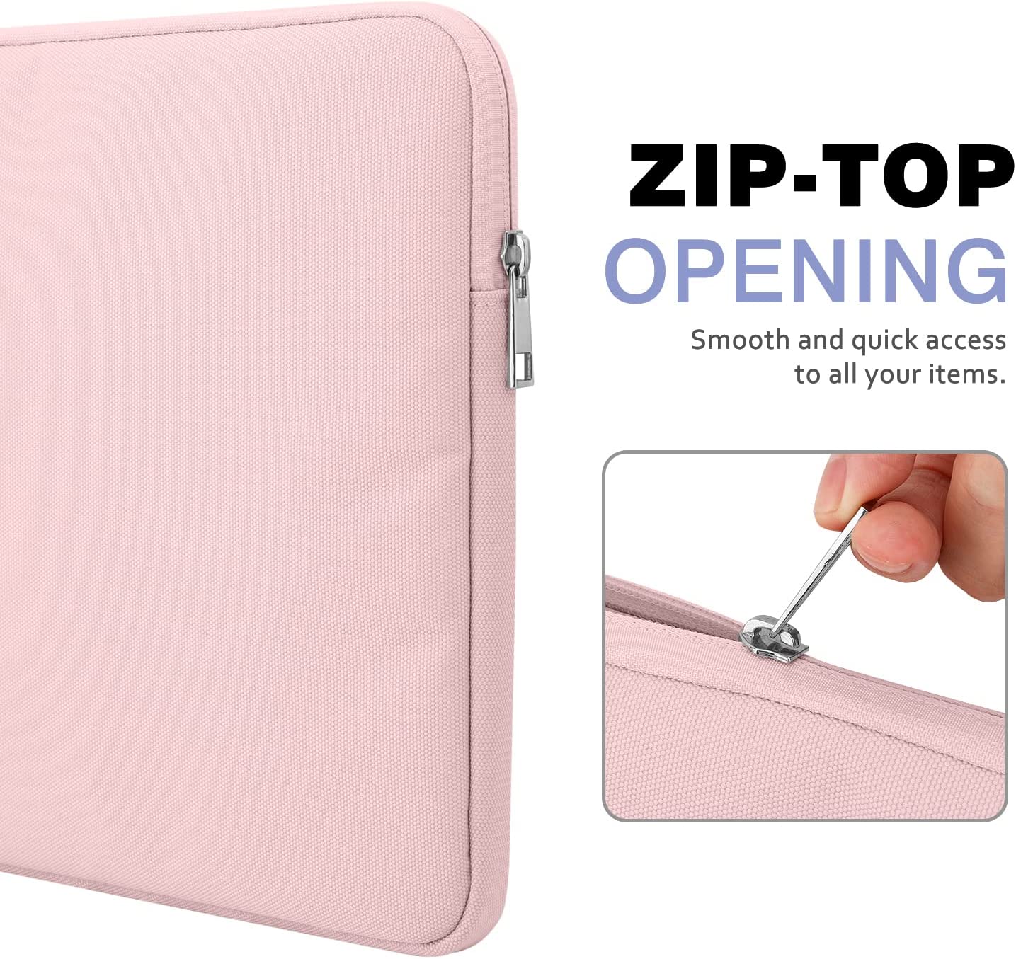 MoKo 7-8 Inch Tablet Sleeve Bag, Carrying Case Fit with iPad Mini 6/5/4/3/2, Samsung Galaxy Tab A7 Lite 8.7" / Tab A 8.0", New Fire 7, Pink