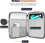 MoKo 8-9 Inch Tablet Sleeve, Fits iPad Mini 6 5/4/3/2/1, Galaxy Tab A7 Lite 8.7/Tab A 8.0/Tab A 8.4, Tab 8.0,Protective Sleeve Carrying Case with Slanted Pocket, Dark Gray