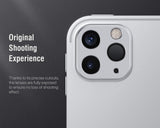 MoKo 2-Pack Camera Lens Protector Fit iPad Pro 12.9 2021/2020 / iPad Pro 11 2021/2020Metal Frame Aluminum Alloy Sticker, Scratch-Resistant Plate Panel Rear Camera Protective Shield - Black & Silver