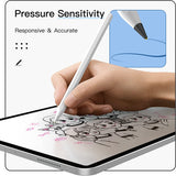 MoKo 4 Pack Replacement Pencil Tips for Apple Pencil 1st / 2nd Generation, Upgraded 0.75mm No Wear Out Fine Point Precise Control Pen Like Nibs for iPad Pro Pencil/iPencil, White+Black
