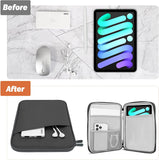MoKo 8-9 Inch Tablet Sleeve, Fits iPad Mini 6 5/4/3/2/1, Galaxy Tab A7 Lite 8.7/Tab A 8.0/Tab A 8.4, Tab 8.0,Protective Sleeve Carrying Case with Slanted Pocket, Dark Gray