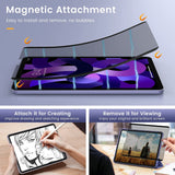 MoKo Magnetic Privacy Screen Protector for iPad Air 5th/4th Generation 10.9-inch 2022/2020, iPad Pro 11 2021/2020/2018, Removable & Reusable Anti-Spy Easy-Install PET Film Support Apple Pencil, Matte