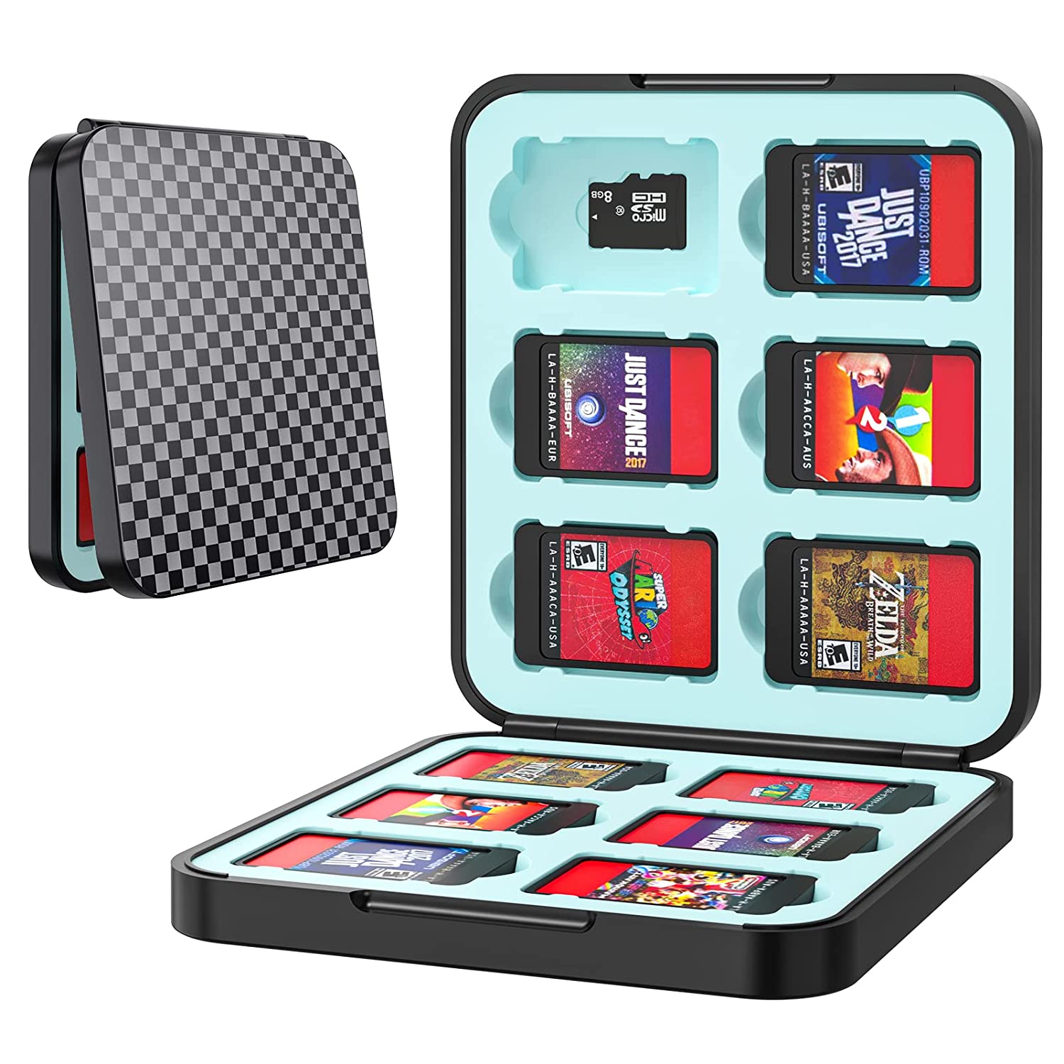 MoKo 16 Game Card Case Compatible with Nintendo Switch/Switch Lite/Switch OLED 2021, Switch Games Holder case for SD Card&Switch Game Card, Switch Game Card Holder Cartridge Storage Box, Cute Bunny