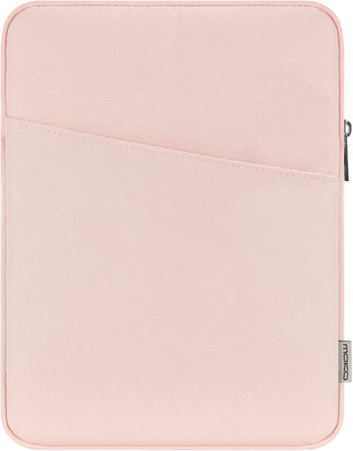 MoKo 9-11 Inch Tablet Sleeve Fits iPad air 5 10.9" 2022, iPad Pro 11 2021-2018, iPad 9/8/7th Gen 10.2, iPad Air 4 10.9, iPad Air 3 10.5, iPad 9.7, Tab A 10.1, Polyester Bag with Pocket, Black