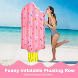 MoKo Inflatable Pool Floats Adults Kids, Ice Cream Floating Row Popsicle Float Raft Swimming Pool Float Bed Summer Beach Lounger Water Fun Party Decorations Supply