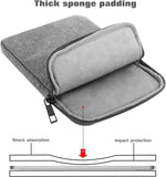 MoKo 12.9 Inch Laptop Sleeve Case Fits iPad Pro 12.9 2021-2018, iPad Pro 12.9 2017/2015, Tab S8+ 12.4", Surface Laptop Go 12.4", Polyester Bag Fit with Apple Pencil and Smart Keyboard, Light Gray