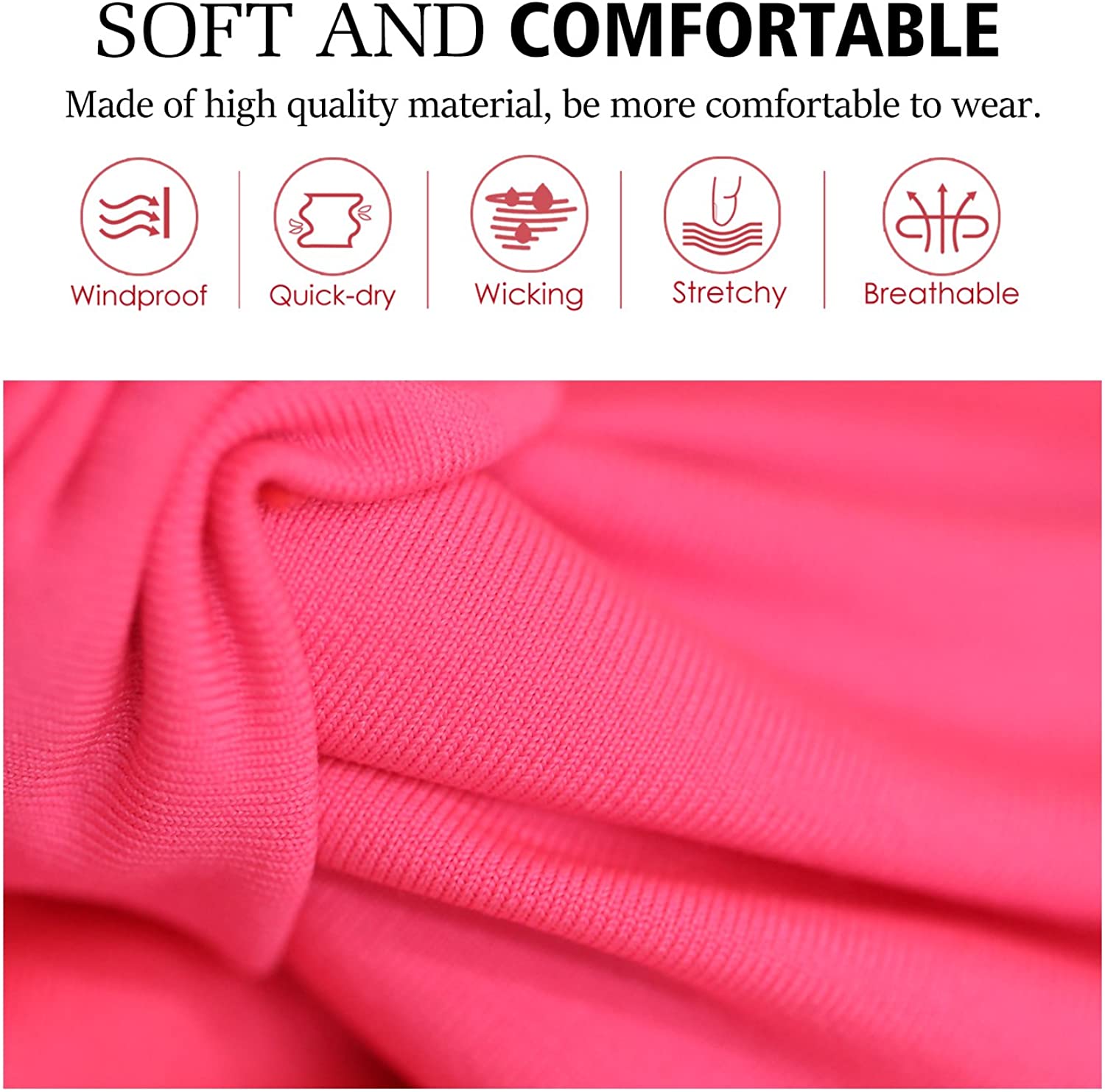 MoKo Versatile Lightweight Sports Headband, Breathable Sweat Wicking Multi-use Headwear, Elastic Knotted Hair Band Soft Turban Head Wrap, for Workout, Running, Yoga, Fitness, Casual, Fashion - Pink