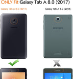 MoKo Samsung Galaxy Tab A 8.0 2017 Case - Slim Folding Stand Cover Case with Handle Strap for Galaxy Tab A 8.0 (SM-T380 / T385) 2017 Release (NOT FIT 2015 Tab A 8.0 SM-T350/P350), Black