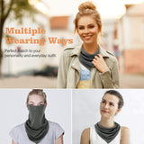 MoKo Scarf Mask Bandana with Ear Loops 3 Pack, Neck Gaiter Balaclava Dust UV Sun Protection Outdoors Face Mask for Women Men
