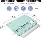 MoKo 13-13.3 Inch Laptop Sleeve Fits Surface pro 8 MacBook Pro M1 Pro/M1 Max 14.2 2021, MacBook Pro 13β, iPad Pro 12.9 2021/2020, Notebook Computer Case Cover Bag with Pocket, Mint Green