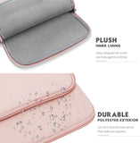 MoKo 12.9 Inch Tablet Sleeve Bag Carrying Case with Pockets Fits iPad Pro 12.9 2021/2020/2018,Surface Laptop Go 12.4",Galaxy Tab S8+ 12.4", Pink