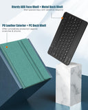 MoKo Keyboard Case Fits All-New Kindle Fire HD 10 & 10 Plus Tablet (11th Generation, 2021 Release) 10.1",PU Tablet Cover Shell Case with Removable Wireless Bluetooth Keyboard, Green