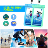 MoKo Waterproof Phone Pouch Holder,2 Pack Underwater Phone Case Dry Bag for iPhone 12 Mini/12 Pro, iPhone 11 Pro Max X/Xs/Xr/Xs Max,8, Samsung S21/S10/S9/S8 Plus, Note 10