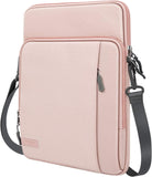 MoKo 12.9 Inch Tablet Sleeve Bag Carrying Case with Pockets Fits iPad Pro 12.9 2021/2020/2018,Surface Laptop Go 12.4",Galaxy Tab S8+ 12.4", Pink