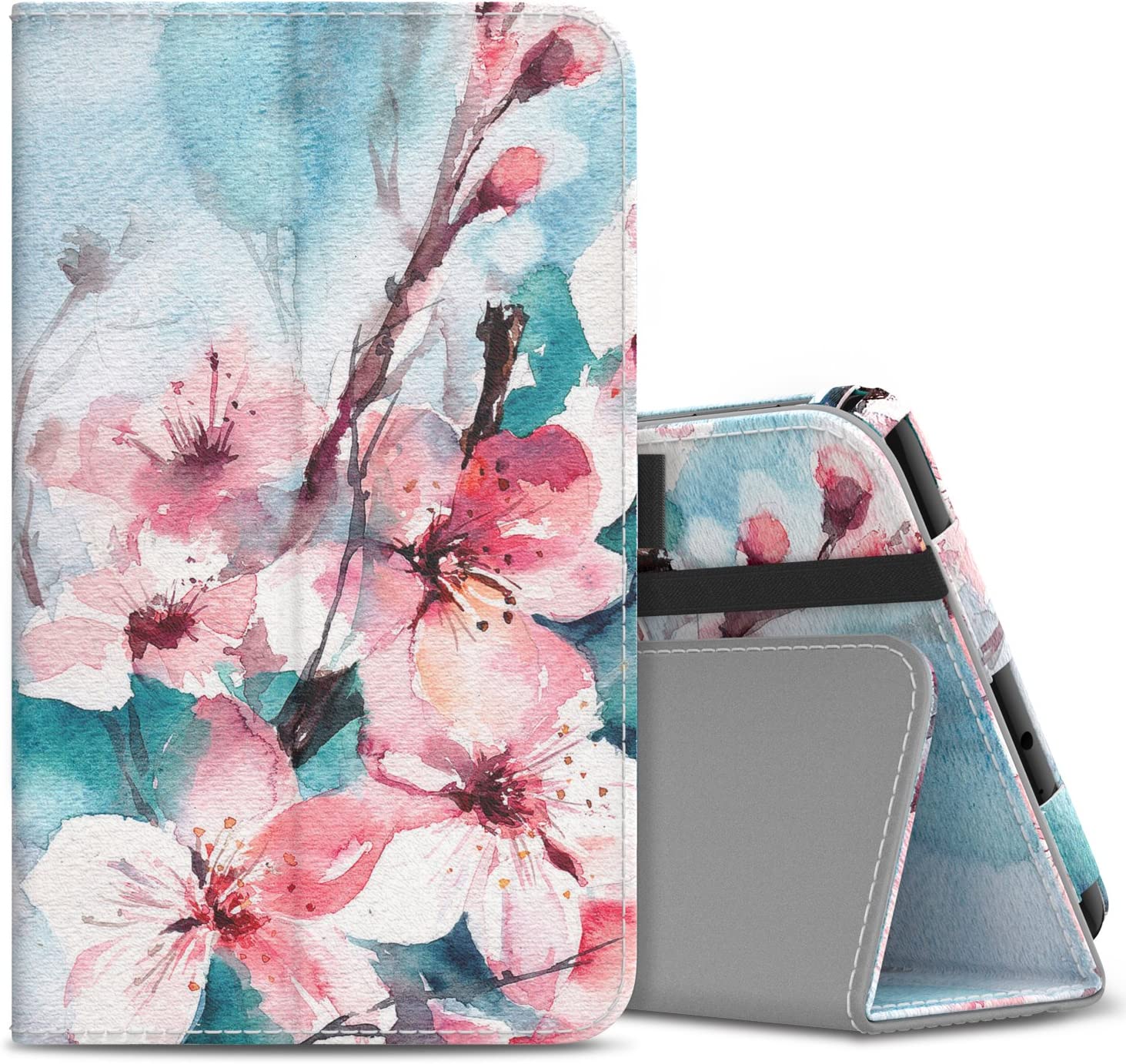 MoKo Samsung Galaxy Tab A 8.0 2017 Case - Slim Folding Stand Cover Case with Handle Strap for Galaxy Tab A 8.0 (SM-T380 / T385) 2017 Release (NOT FIT 2015 Tab A 8.0 SM-T350/P350), Black