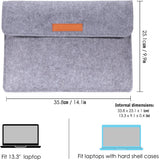 MoKo 13-13.3 Inch Laptop Sleeve Case Fits Tab S8+ 12.4", MacBook Pro M1 Pro/M1 Max 14.2 2021, MacBook Pro 13", iPad Pro 12.9 2021/2020, Computer with Small Felt Accessory Bag, Light Gray