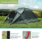 MoKo Emergency Survival Tent, Waterproof Family Camping Dome Tent 3 Person, Portable Outdoor Instant Cabin Tent, 4-Season Double Layer Sun Shelter Shade for Hiking, Backpacking, Mountaineering