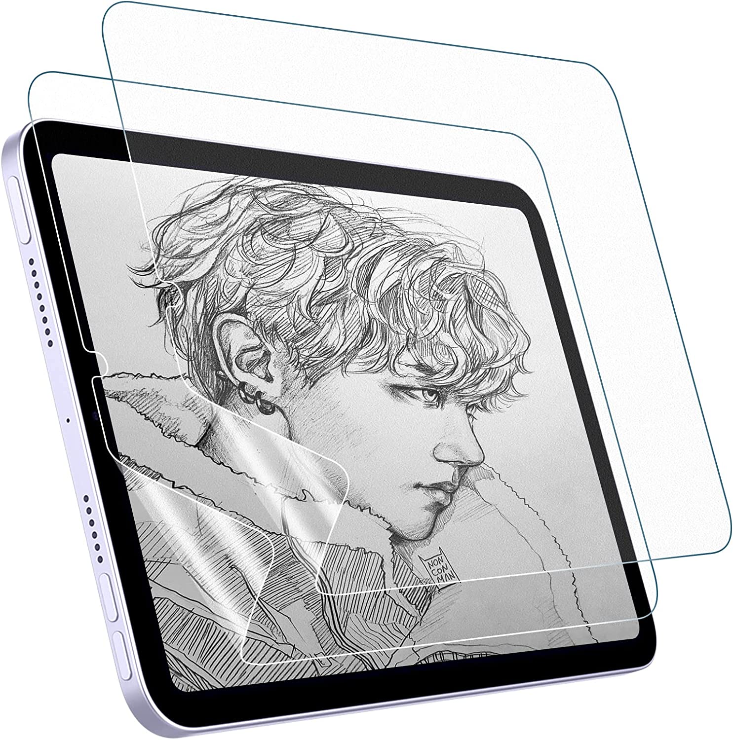 MoKo 2-Pack PET Matte Screen Protector Fit New iPad Mini 6 2021 (6th Generation 8.3-inch), Write, Draw and Sketch with The Pencil, Anti Reflection PET Film